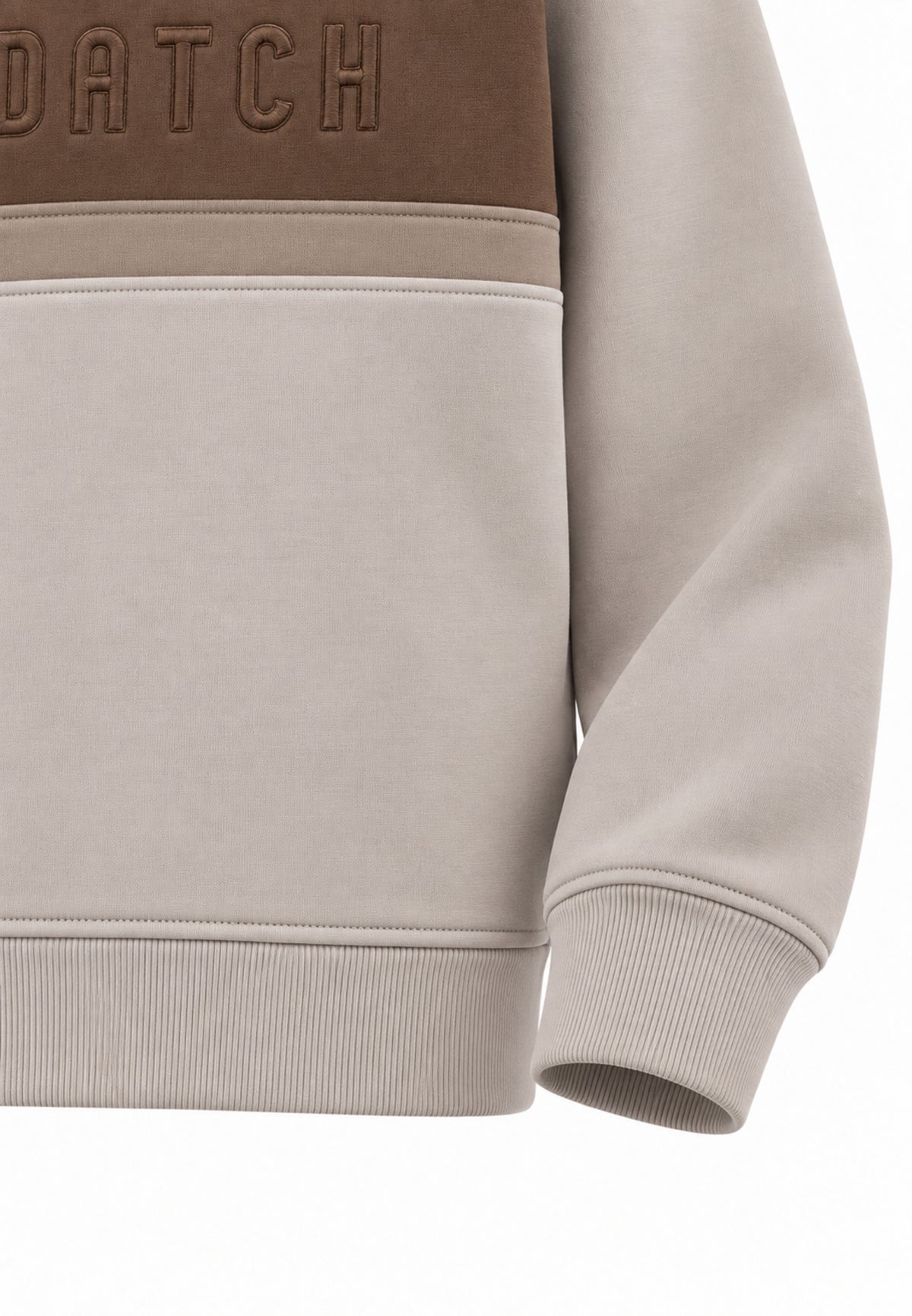 DATCH FELPA BEIGE A GIROCOLLO CON STRISCIA CENTRALE Bambini e ragazzi DTH2157.BEIGE_