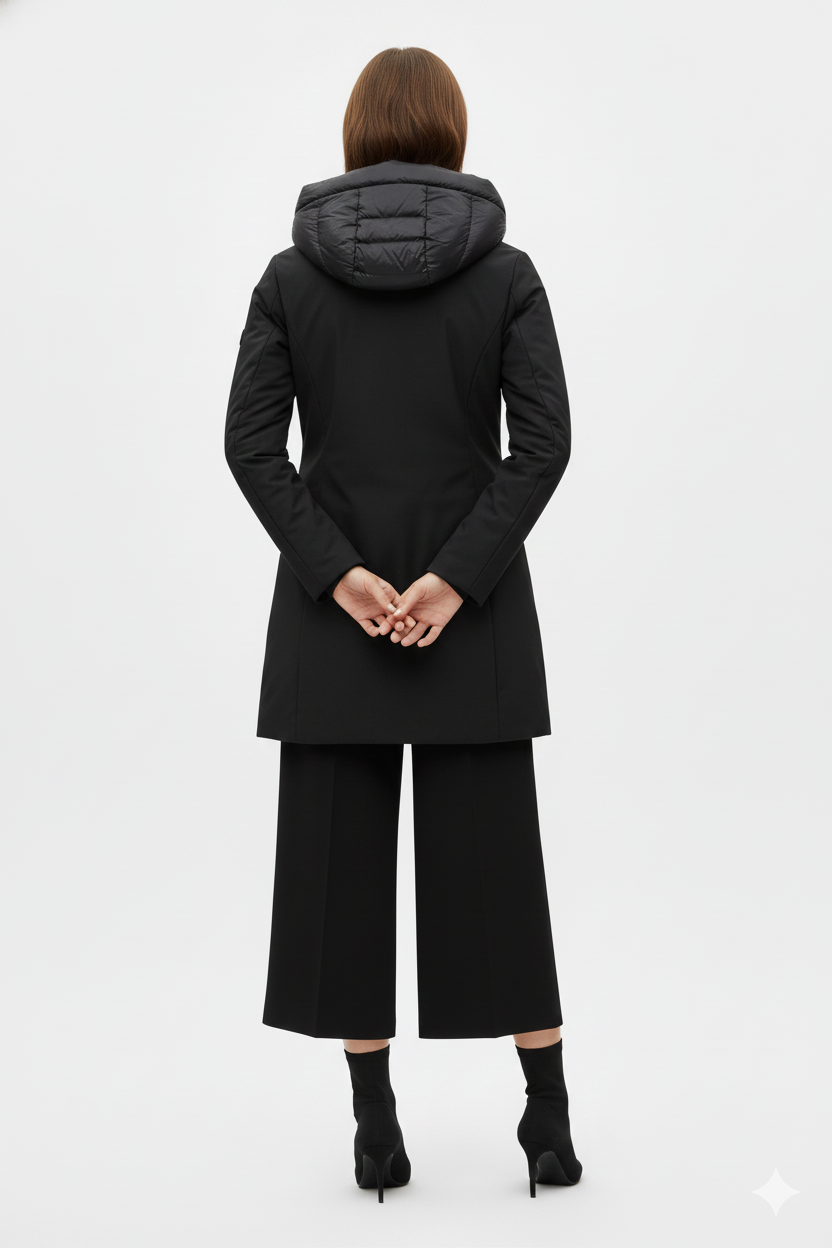 Ciesse Piumini giubbotto lungo da donna Mire 3.0 nero con cappuccio