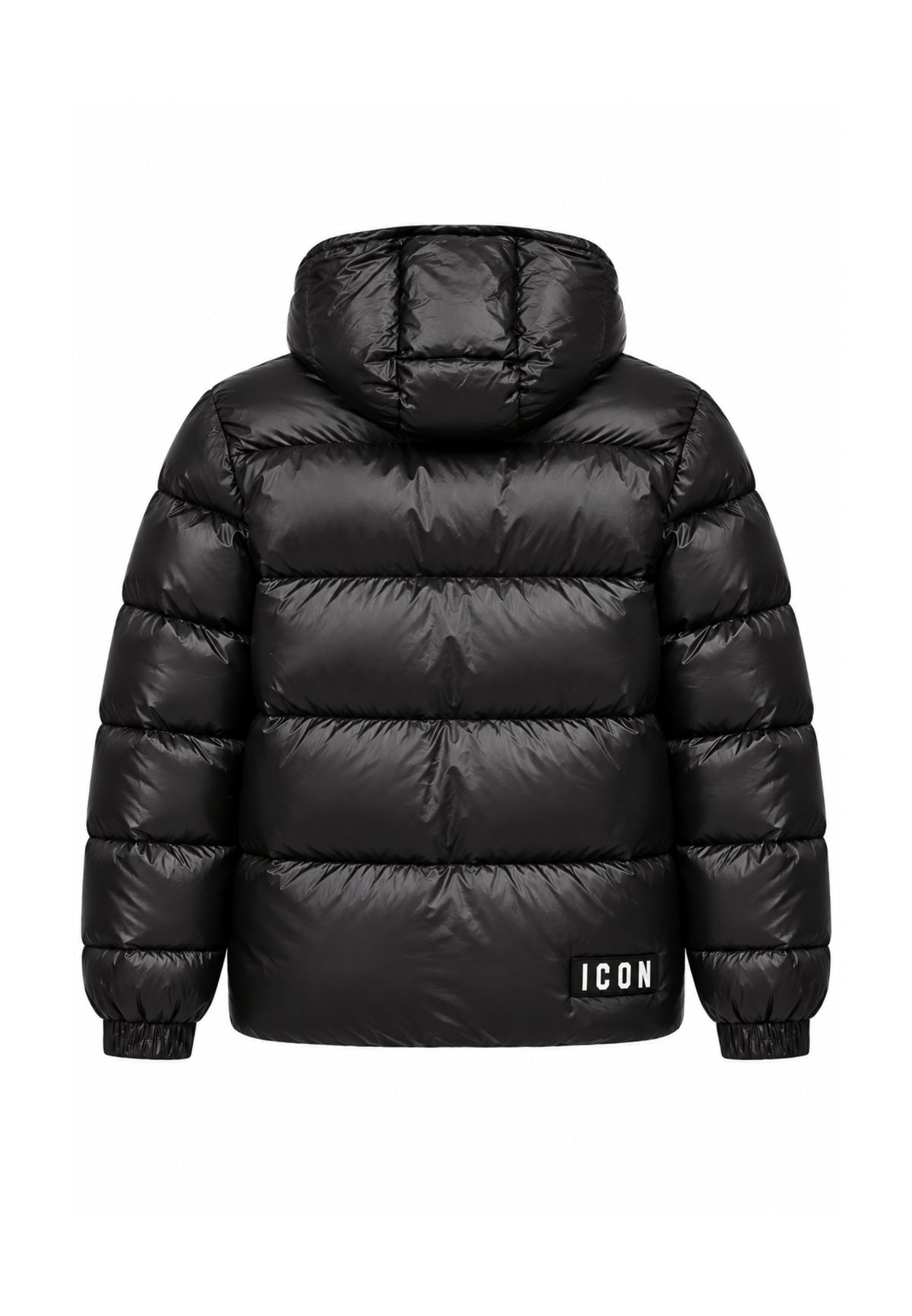 ICON GIUBBOTTO NERO CON FODERA LOGO ALL OVER Bambini e ragazzi IBJK001321.NE_