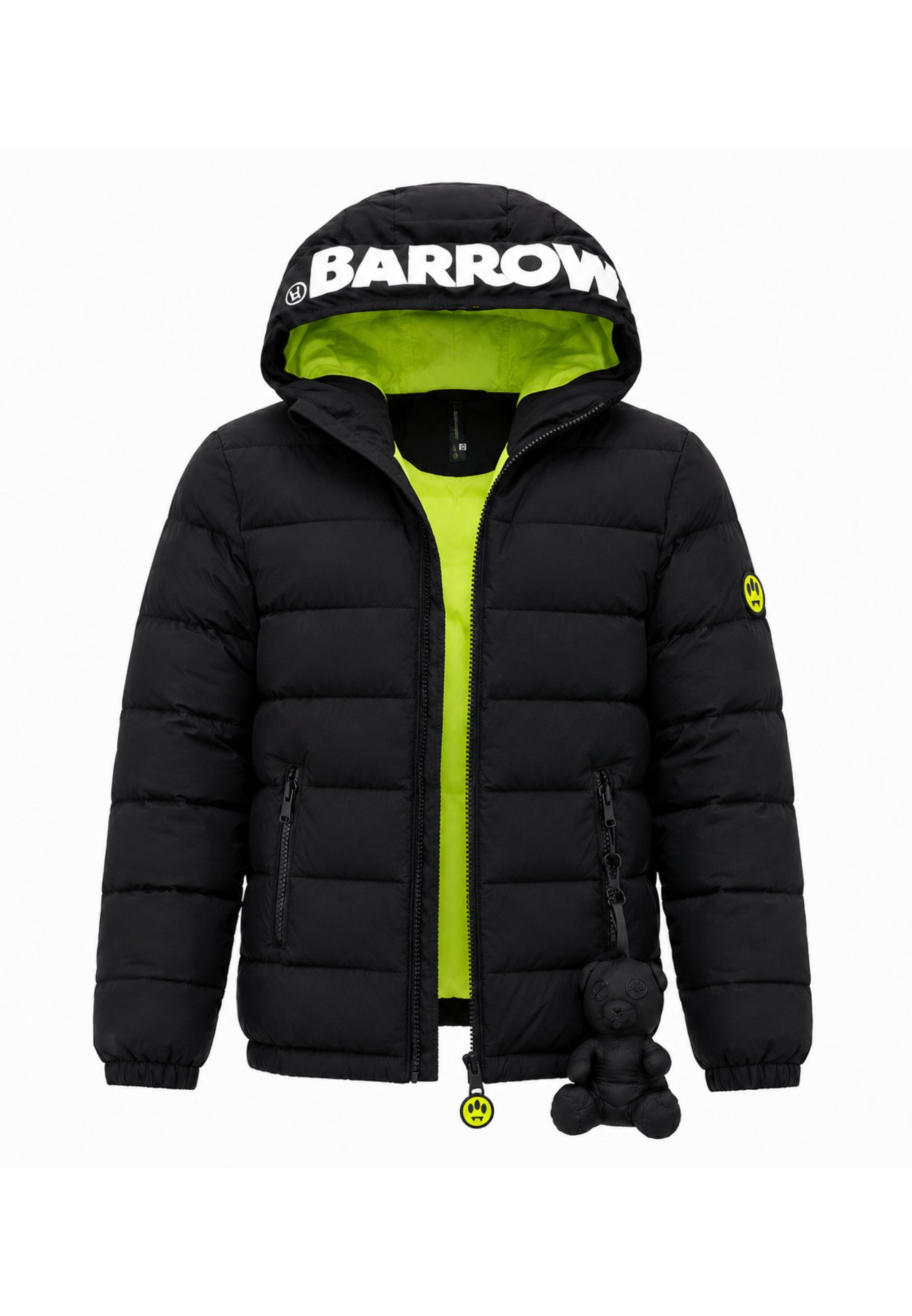 BARROW GIUBBOTTO NERO con logo nel cappuccio e portachiavi orsetto Bambini e ragazzi F6BKJUPF004.NE_