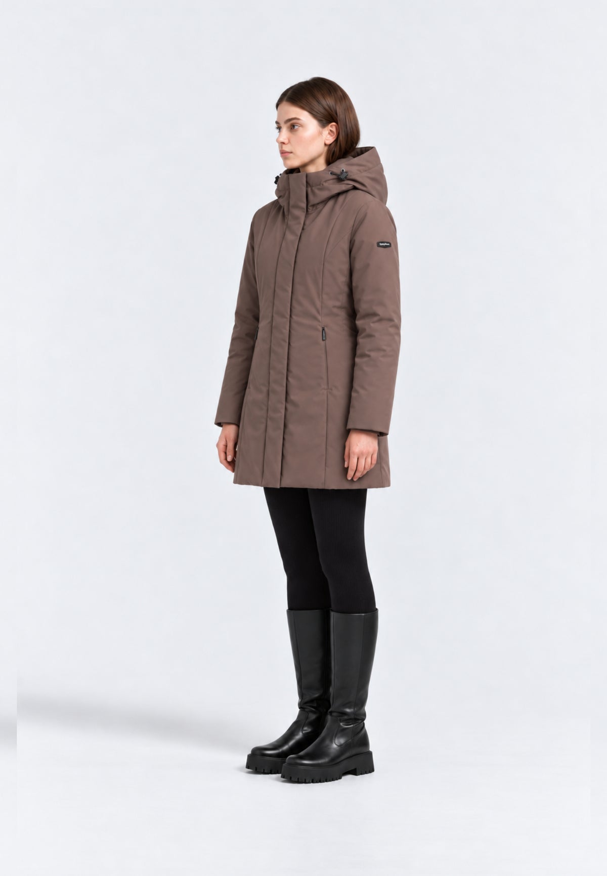 REFRIGIWEAR GIUBBOTTO marrone lungo sagomato Donna LADY TECH/1 JACKET.MARRO_
