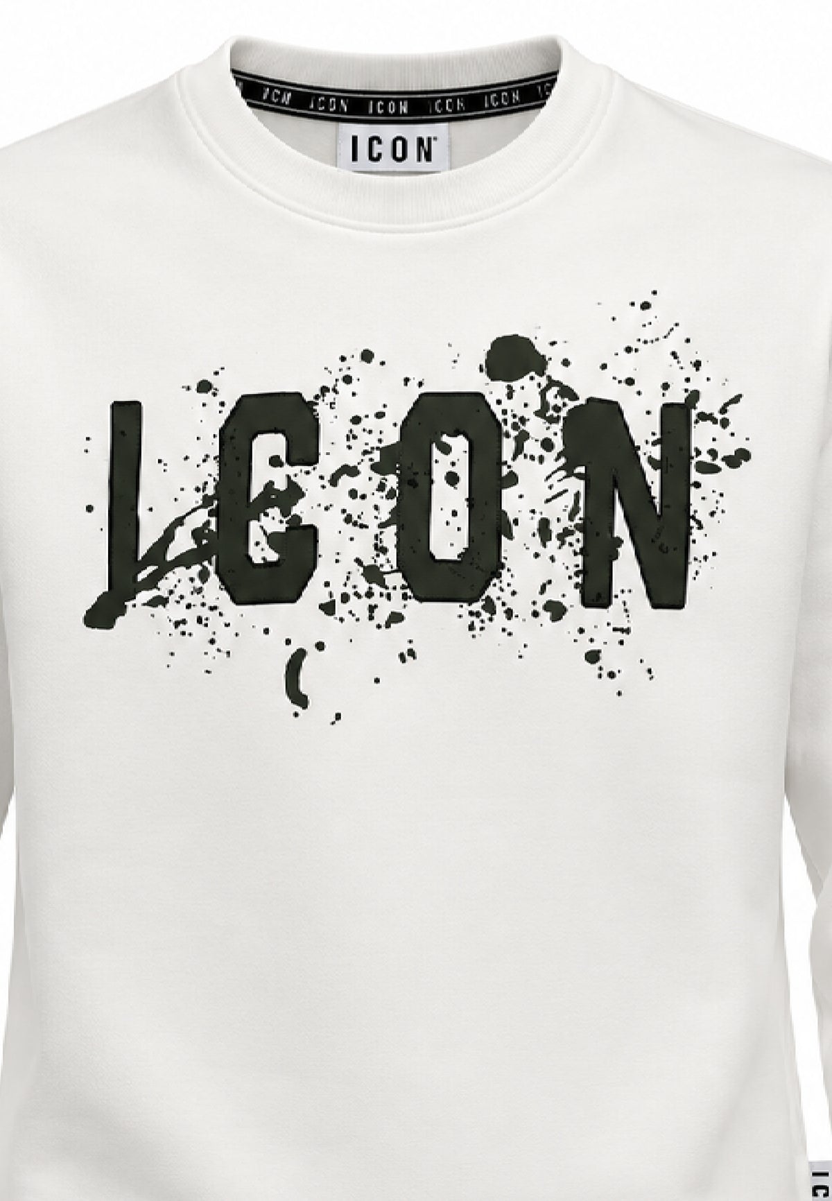 ICON FELPA PANNA A GIROCOLLO LOGO SPRUZZO Bambini e ragazzi ibsw001373.panna_ dettaglio logo