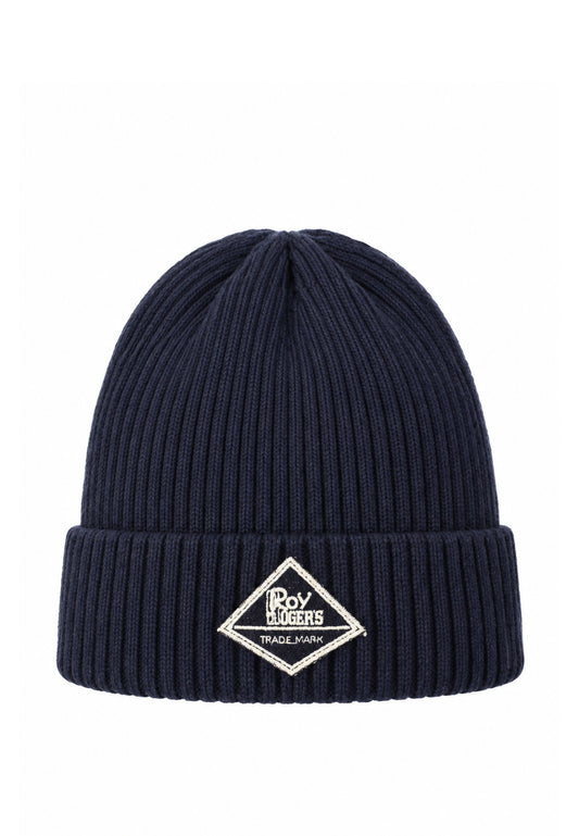 Roy Roger's CAPPELLO BLU IN MAGLIA CON LOGO PATCH Bambini e ragazzi RX397/00.BLU_