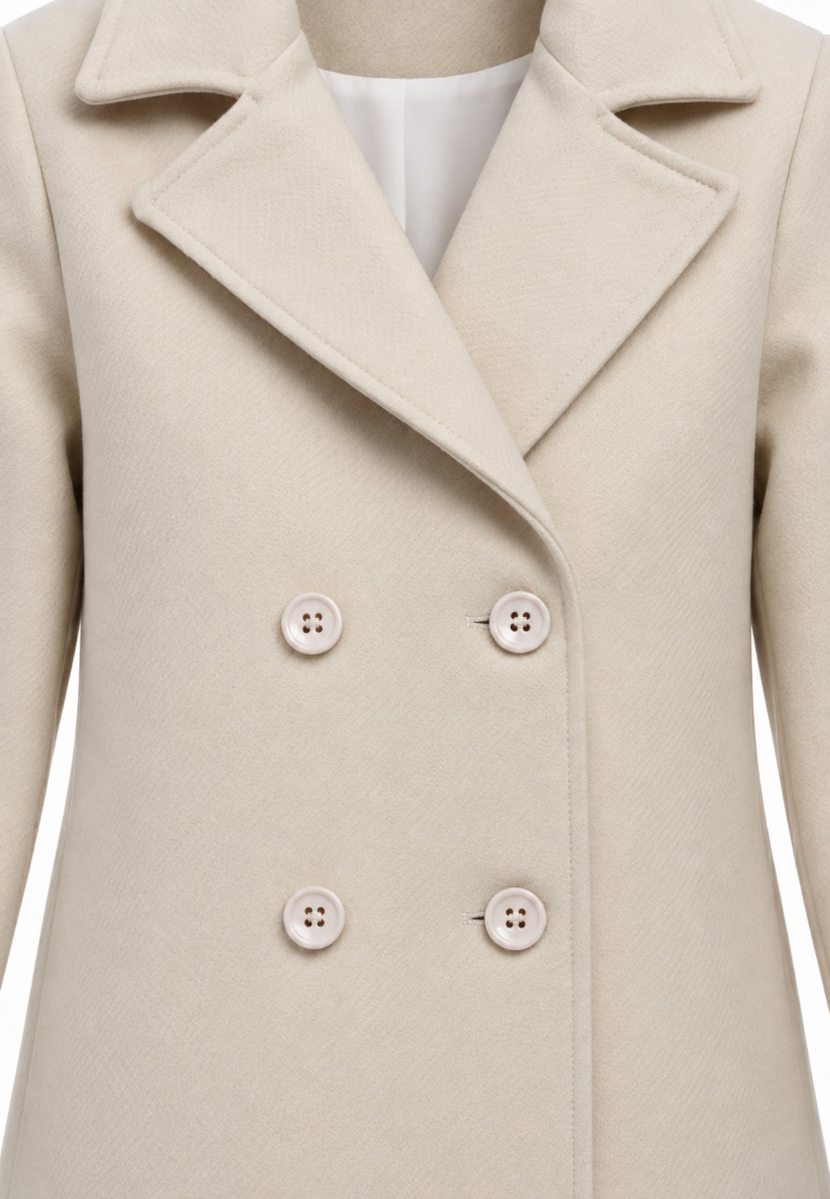 Kocca cappotto panna con bottoni linea dritta Bambine e ragazze yolando.panna_