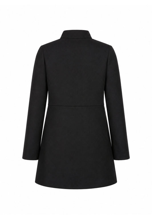 MON SAURIRE cappotto nero con bottoni dorati e colletto Bambine e ragazze m1403j.ne_