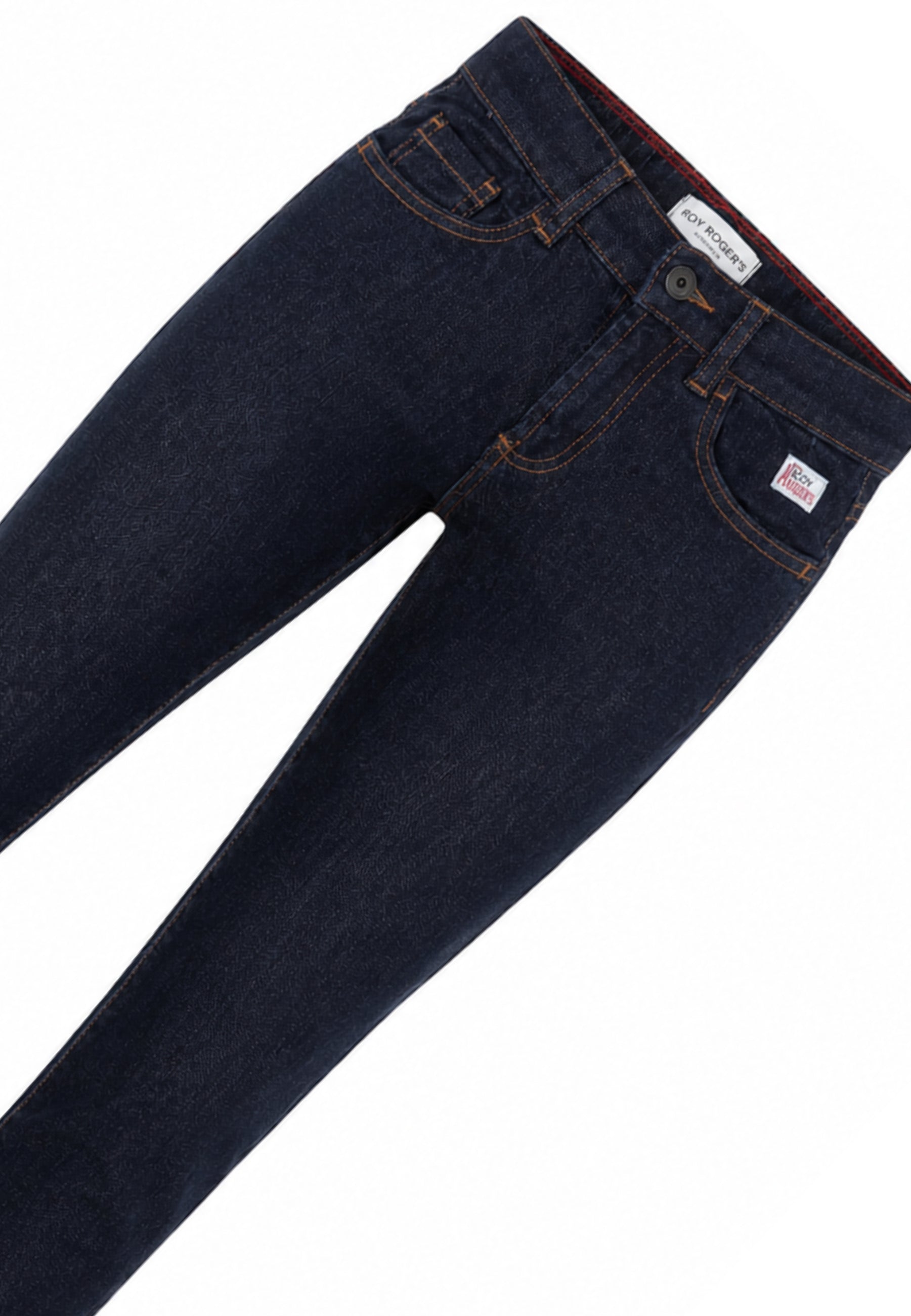 Roy Roger's jeans BLU SCURO IN DENIM A SIGARETTA SLIM FIT Bambini e ragazzi rh142/00.denim_