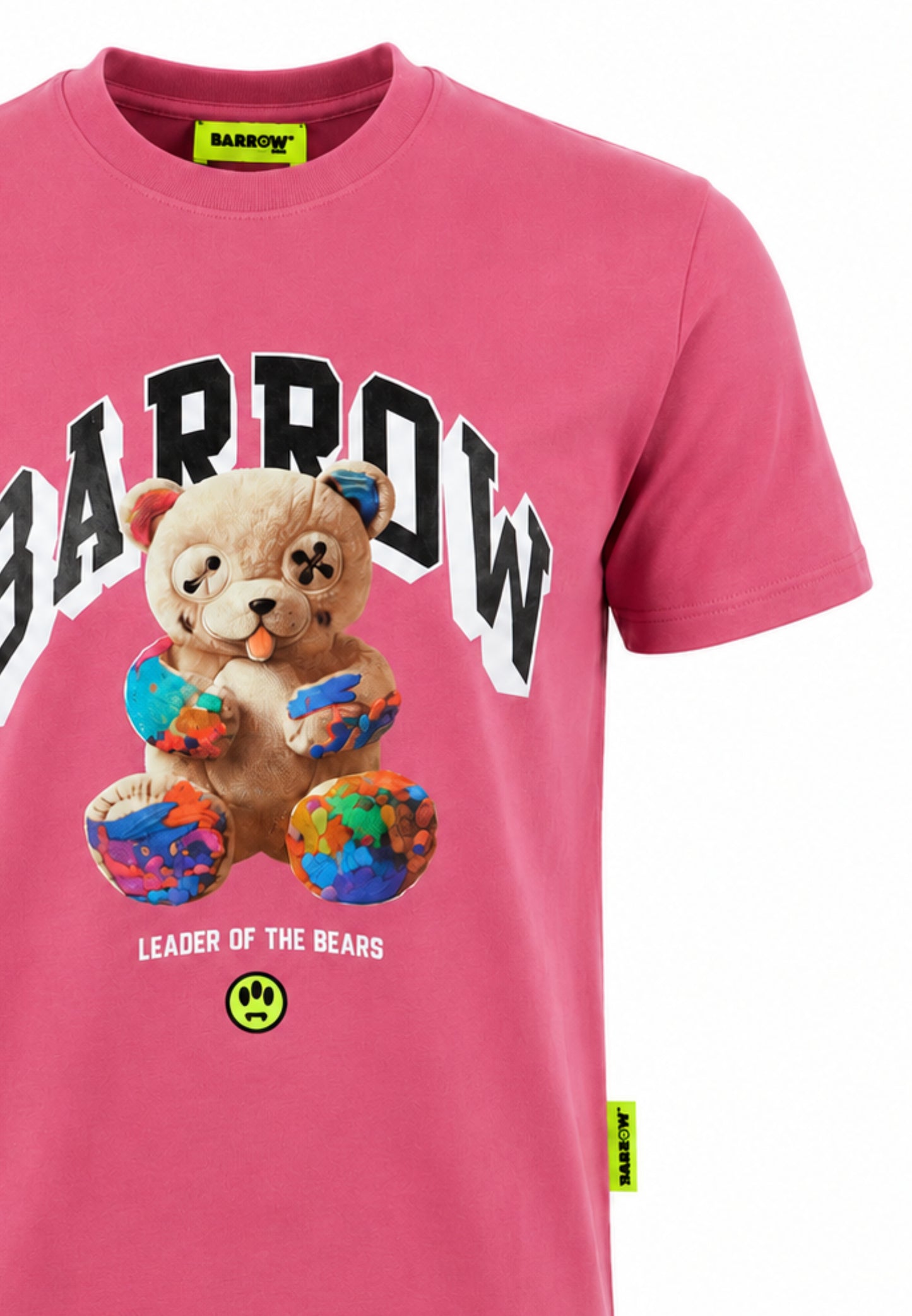 BARROW T SHIRT ROSA A MEZZE MANICHE CON STAMPA ORSO Bambini e ragazzi F6BKJUTH027.ROSA_