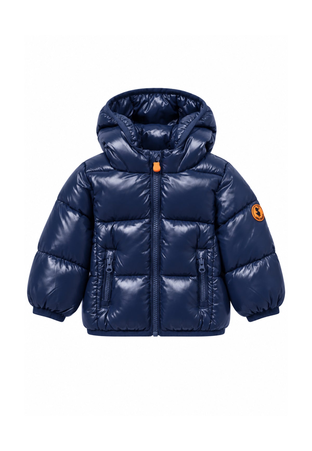 Save the Duck GIUBBOTTO BLU LUCIDO CON CAPPUCCIO Bambini e ragazzi 07-I3323IX.BLU_