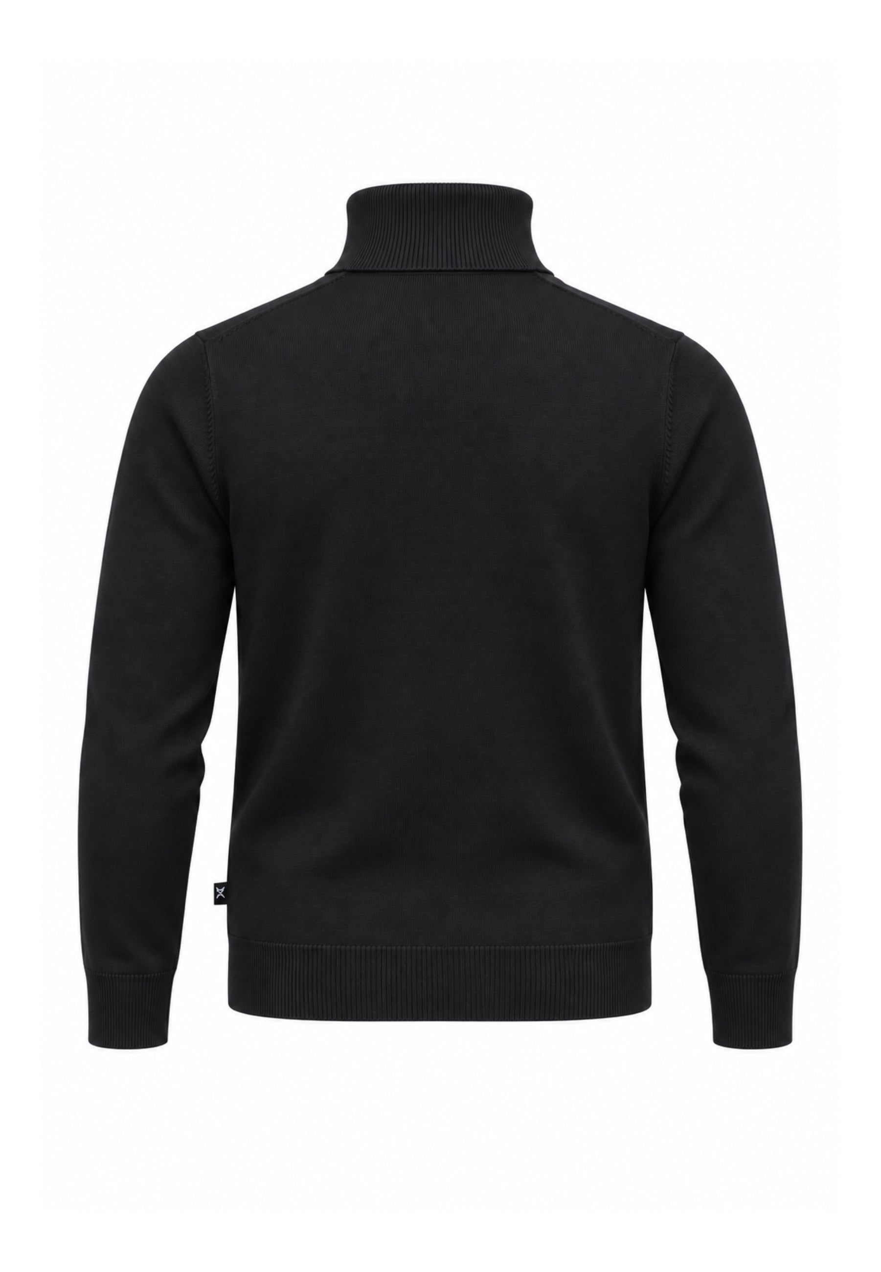 John Richmond LUPETTO NERO SAGOMATO CON LOGO RICAMATO Uomo UMA26168LU.NE_