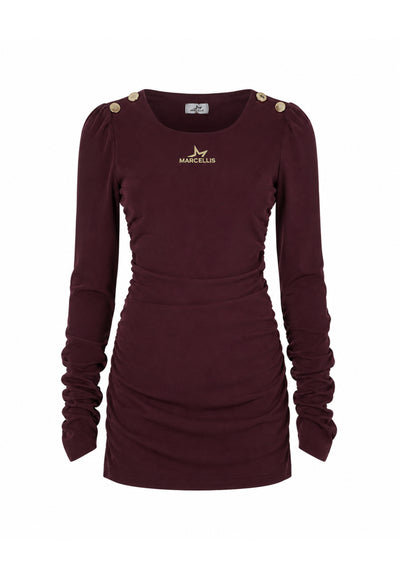 MARC ELLIS ABITO BORDEAUX ARRICCIATO CORTO A MANICHE LUNGHE Bambine e ragazze JMJDR03913.BORDO_