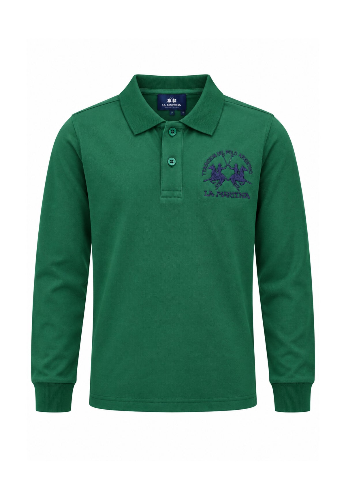 LA MARTINA polo verde ricamo logo Bambini e ragazzi mab0355.verde_