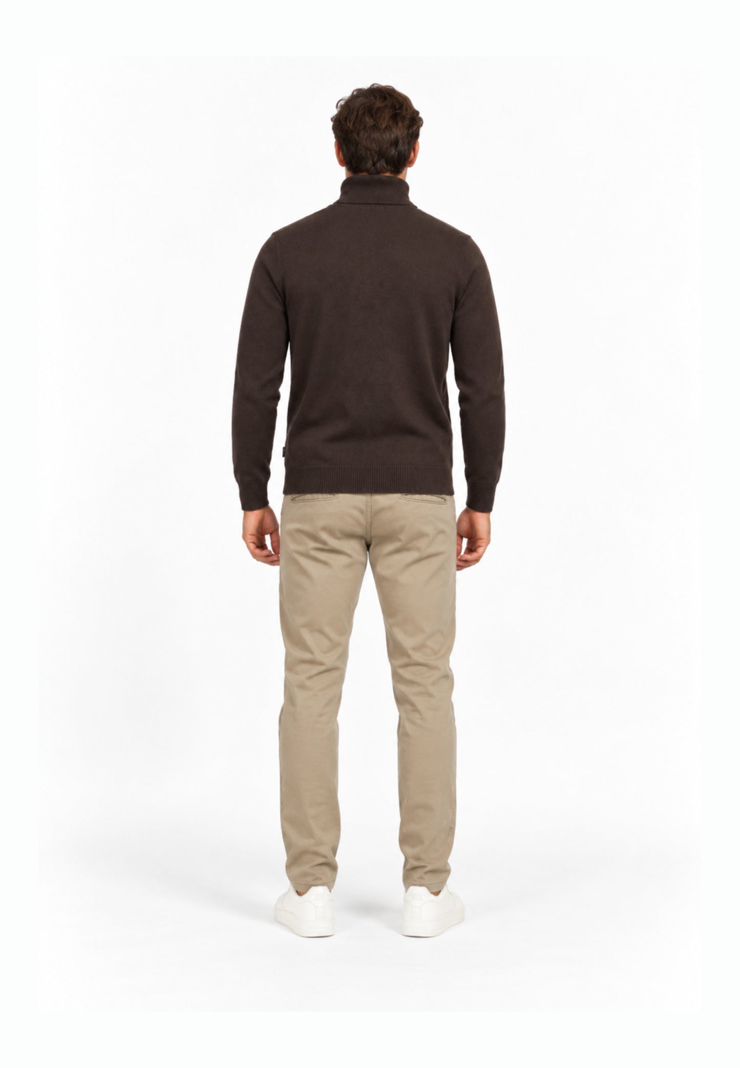 John Richmond LUPETTO MARRONE SAGOMATO CON LOGO RICAMATO Uomo UMA26168LU.MARRO_