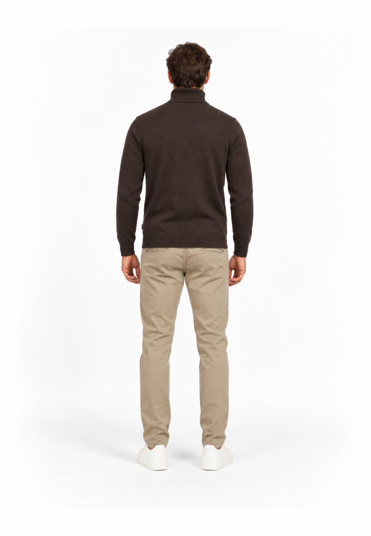 John Richmond LUPETTO MARRONE SAGOMATO CON LOGO RICAMATO Uomo UMA26168LU.MARRO_