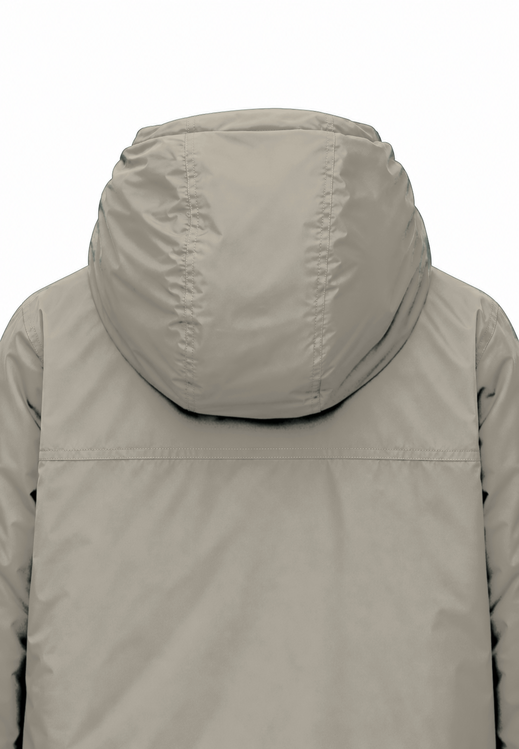 Kway beige unisex con cappuccio interno caldo