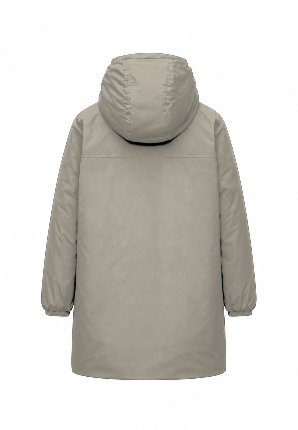 Kway beige unisex con cappuccio interno caldo