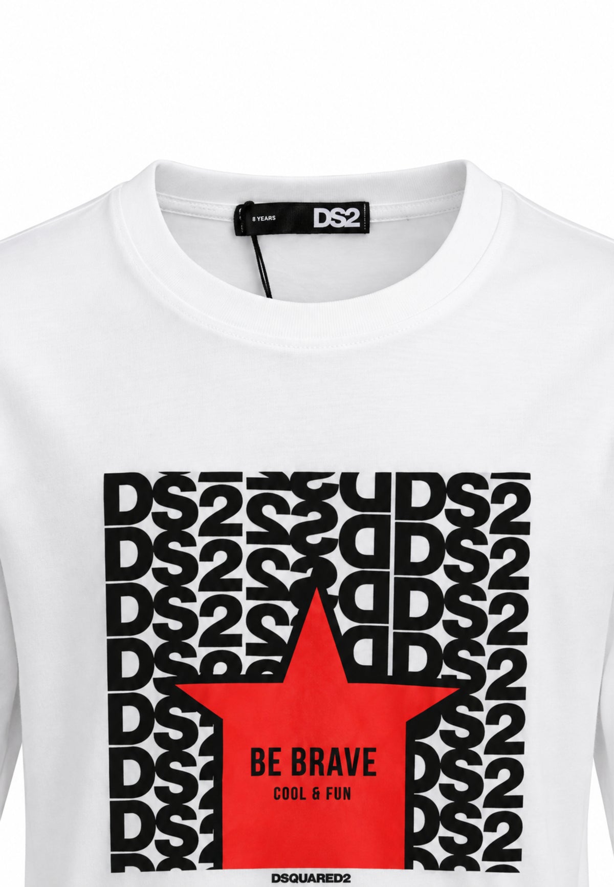 DS2 T SHIRT PANNA A MANICHE LUNGHE GRAFICA CENTRALE Bambini e ragazzi F62K217ML.PANNA_