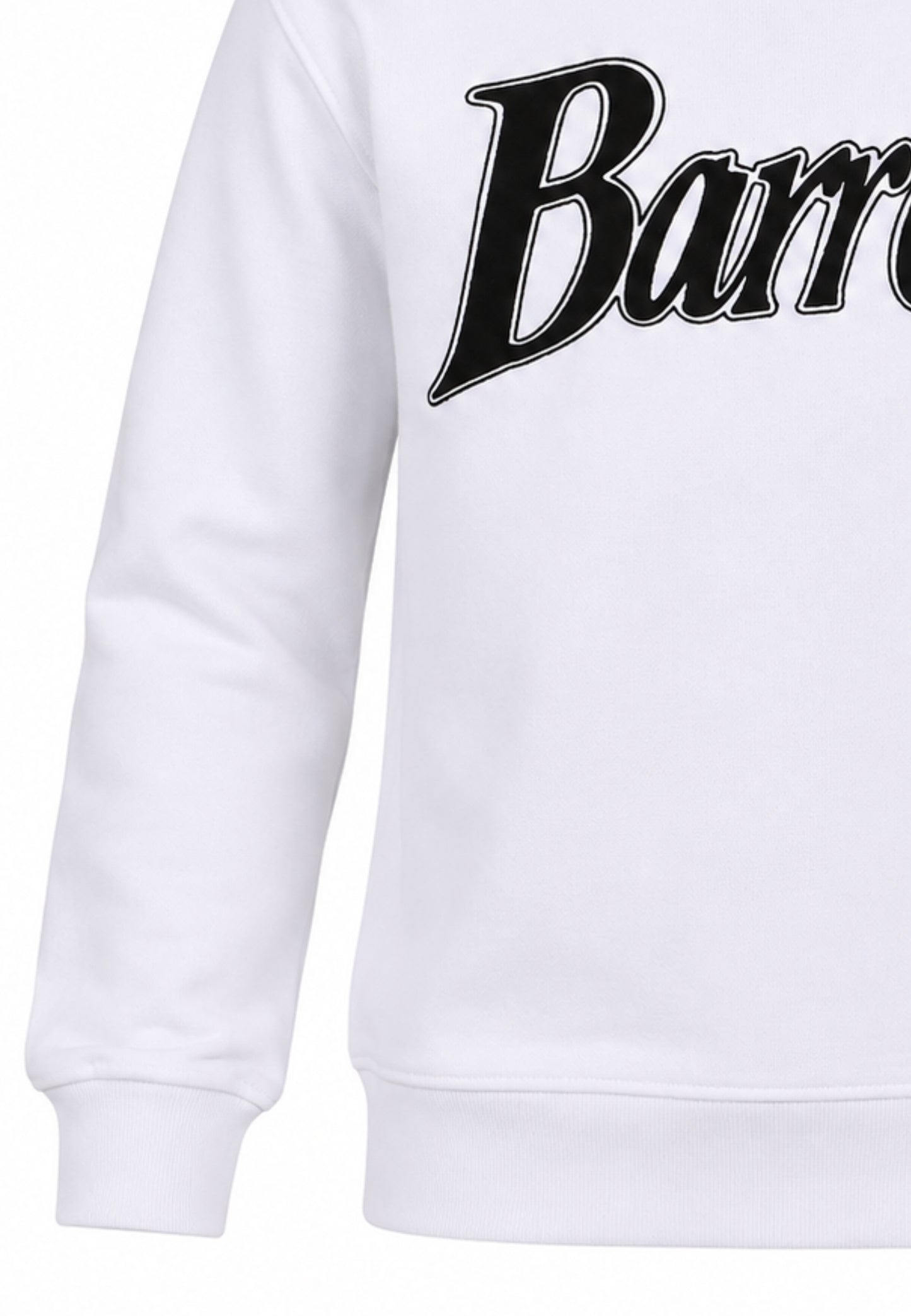 BARROW FELPA BIANCA GIROCOLLO CON LOGO DAVANTI E STAMPA ORSETTO DIETRO Bambini e ragazzi F6BKJUSW162.BIA_