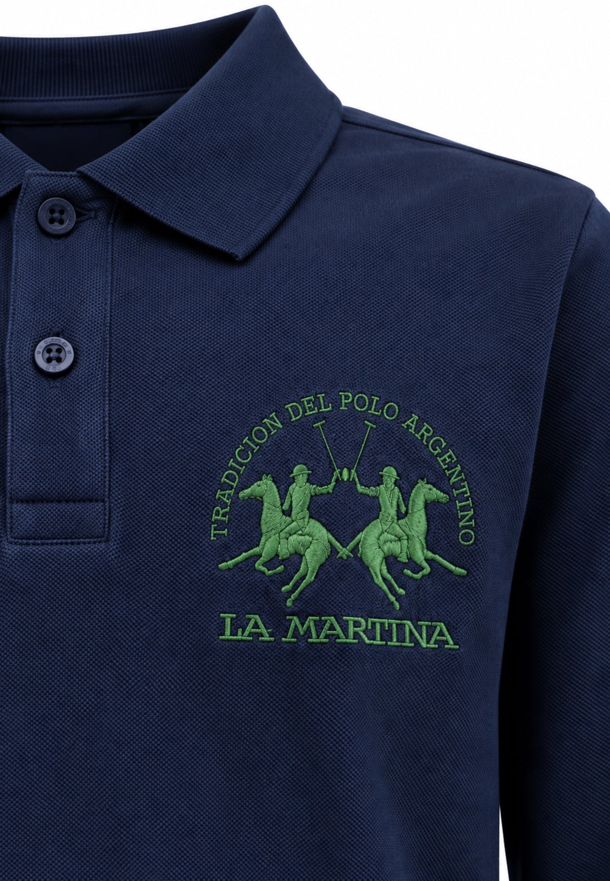 LA MARTINA polo blu ricamo logo Bambini e ragazzi mab0355.blu_