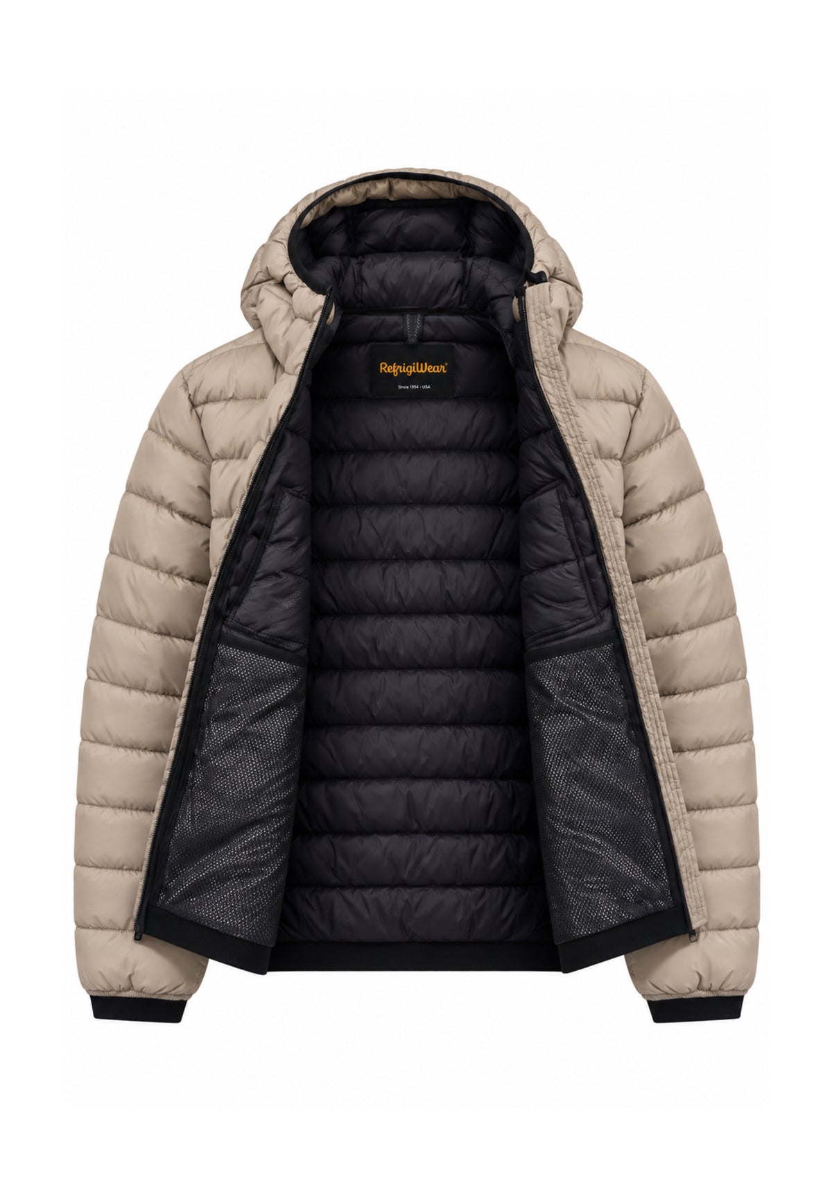 REFRIGIWEAR GIUBBOTTO BEIGE TRAPUNTATO CON CAPPUCCIO Uomo JOSH JACKET.BEIGE_