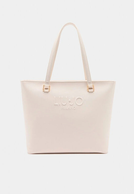Liu Jo borsa donna crema con logo frontale