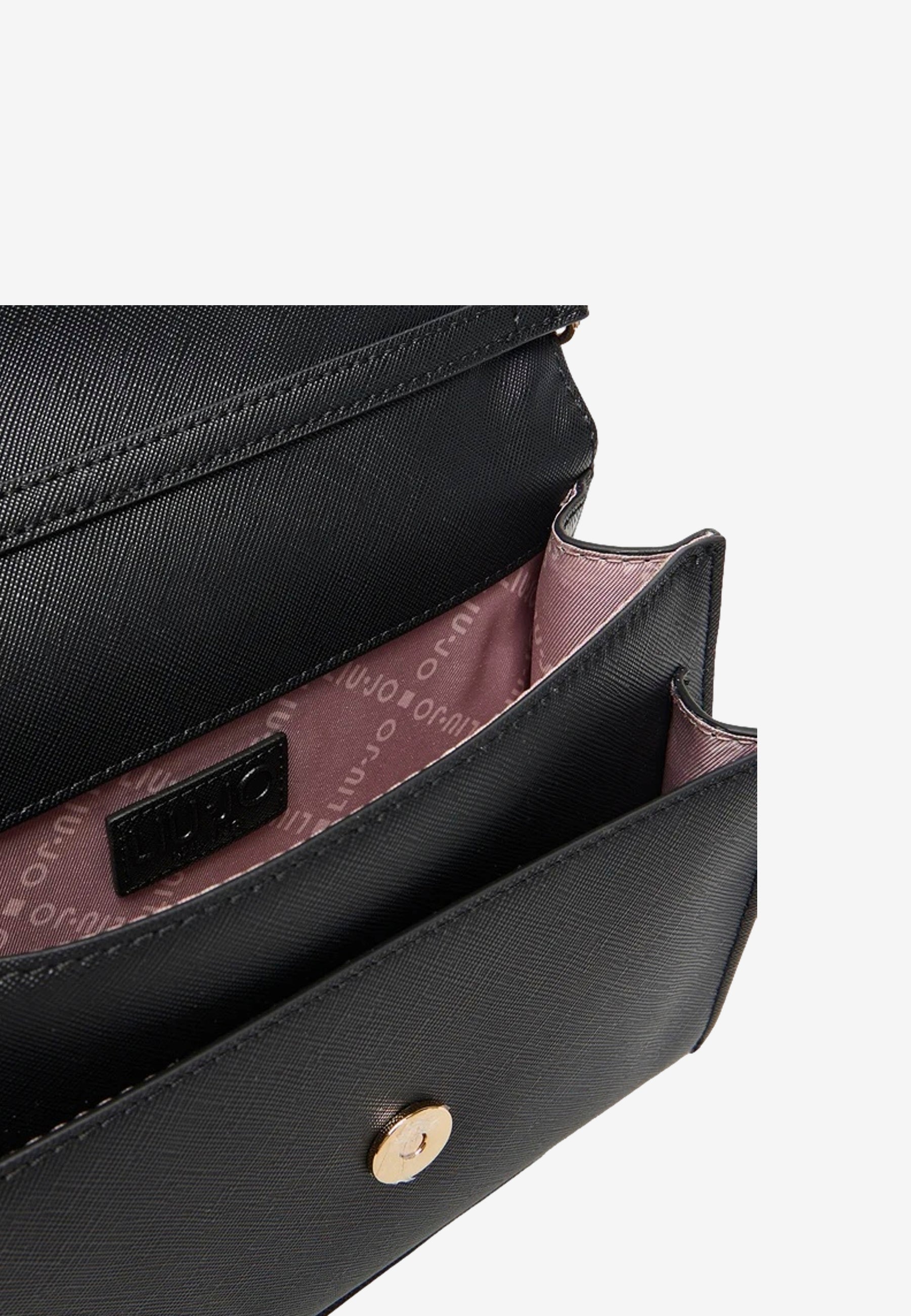 Liujo borsa nera donna logo sul davanti dettaglio logo