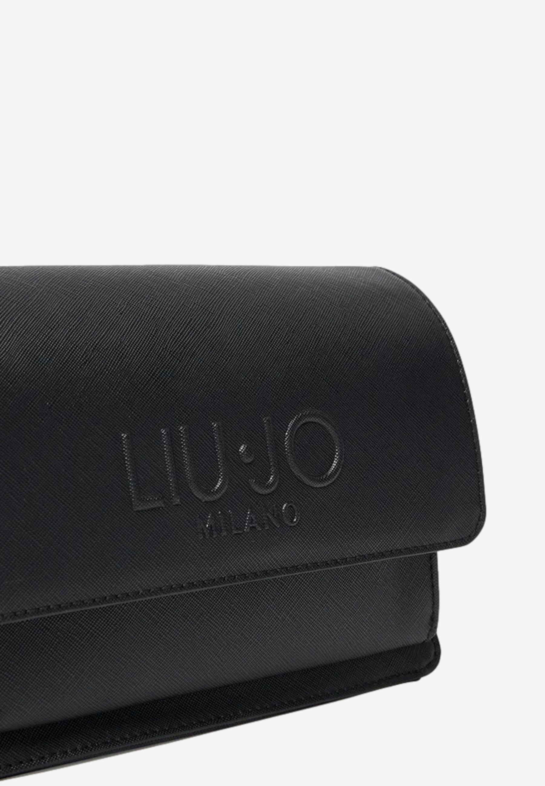 Liujo borsa nera donna logo sul davanti dettaglio logo