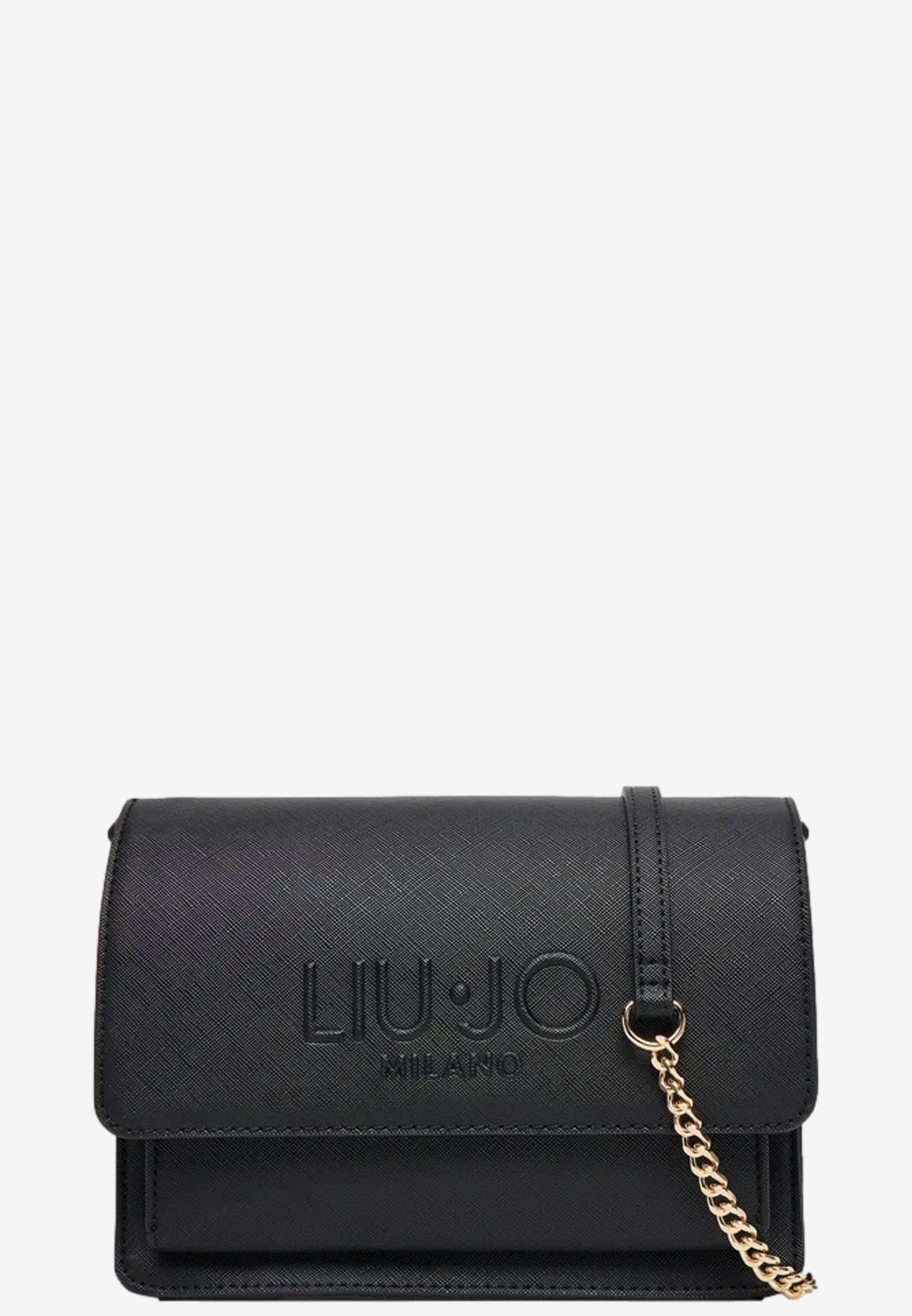Liujo borsa nera donna logo sul davanti dettaglio logo
