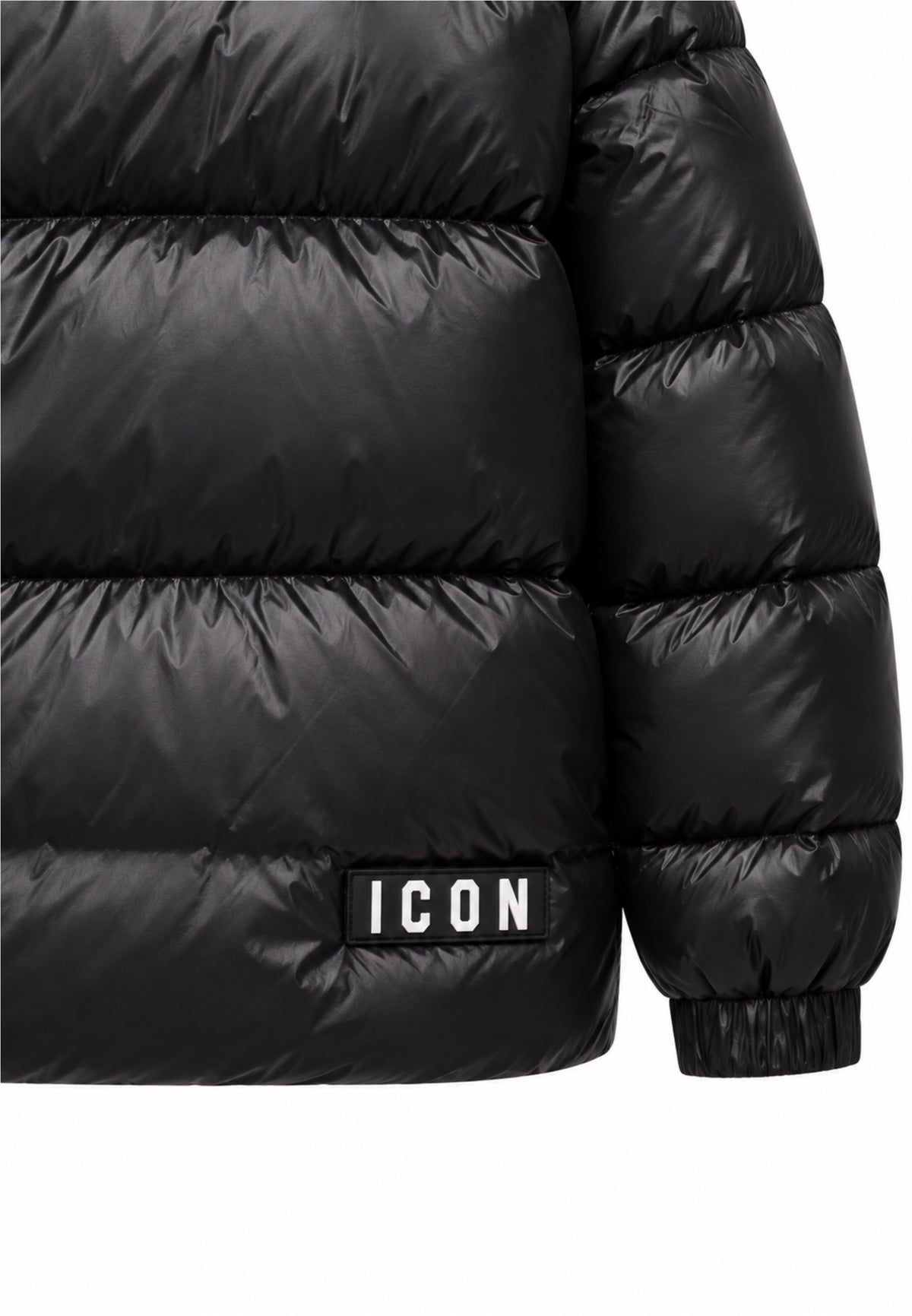ICON GIUBBOTTO NERO CON FODERA LOGO ALL OVER Bambini e ragazzi IBJK001321.NE_