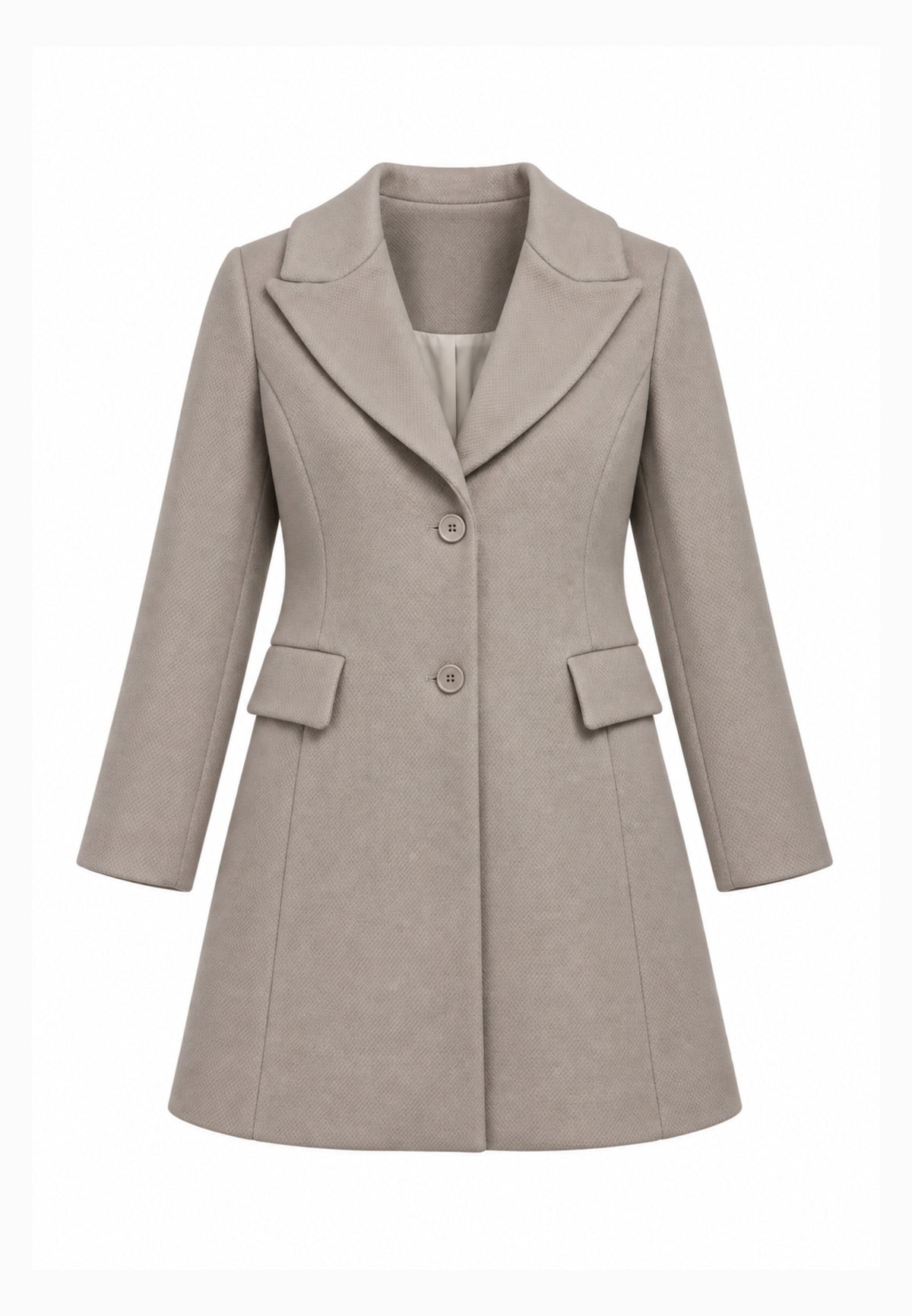 Kocca cappotto beige con colletto e linea svasata Bambine e ragazze walter.beige_