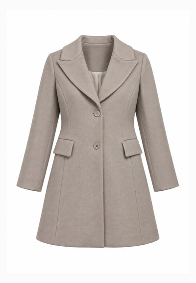 Kocca Junior cappotto beige con colletto e linea svasata Bambina e Ragazza walter.beige_