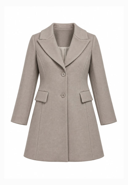 Kocca cappotto beige con colletto e linea svasata Bambine e ragazze walter.beige_