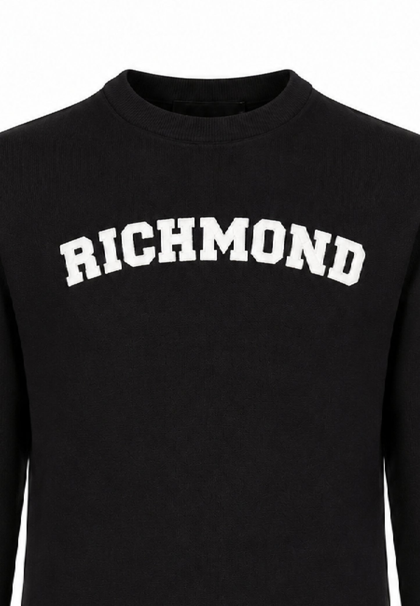 John Richmond maglione nero con scritta centrale Bambini e ragazzi rba26074ma.ne_