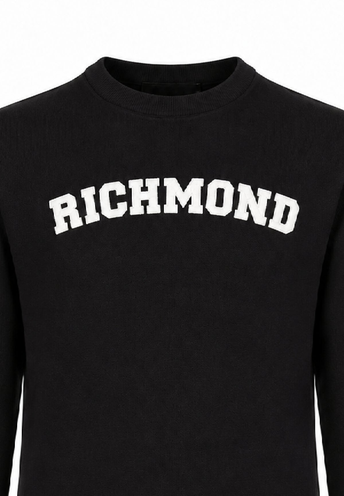 John Richmond maglione nero con scritta centrale Bambini e ragazzi rba26074ma.ne_