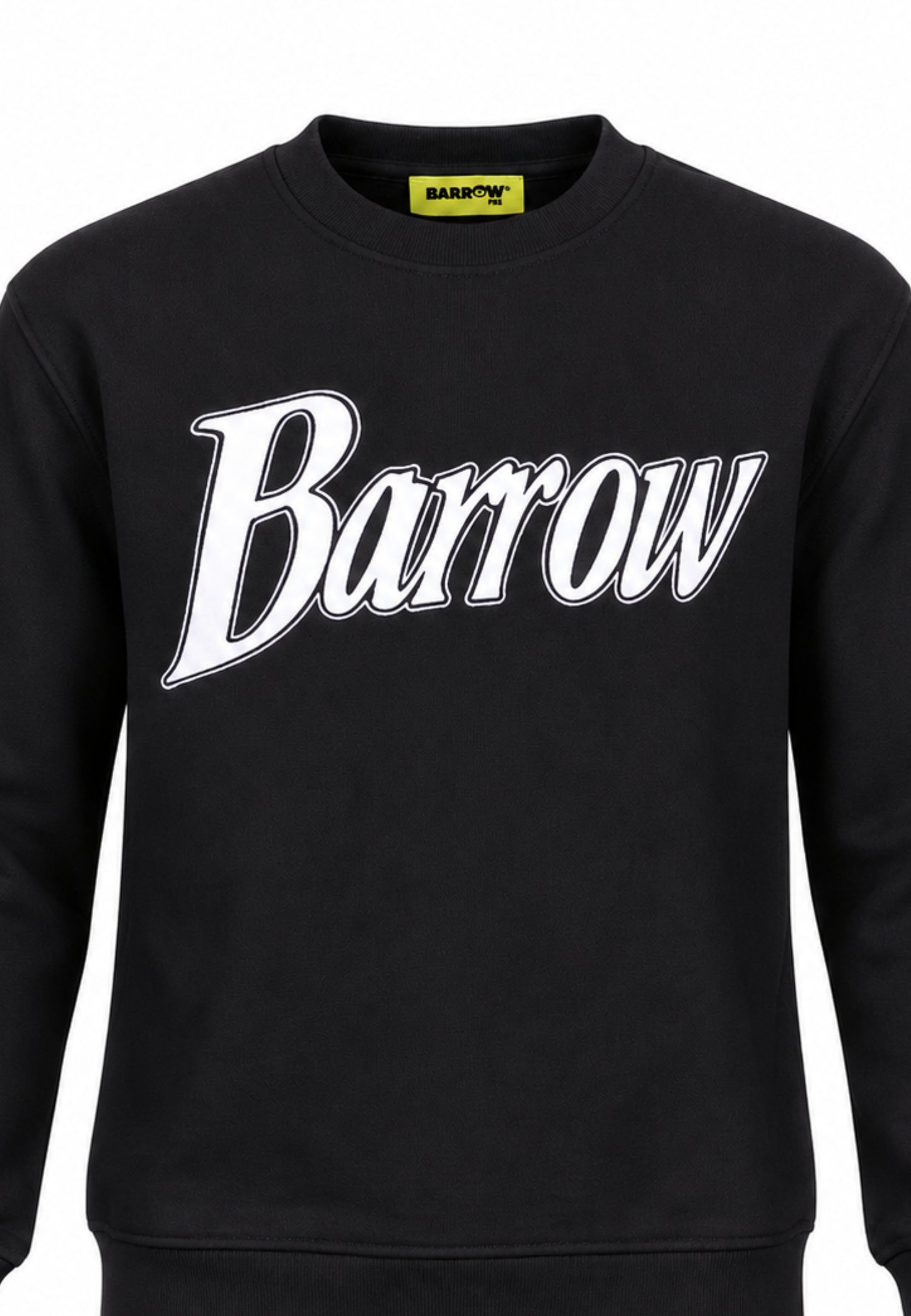 BARROW FELPA NERA GIROCOLLO CON LOGO DAVANTI E STAMPA ORSETTO DIETRO Bambini e ragazzi F6BKJUSW162.NE_