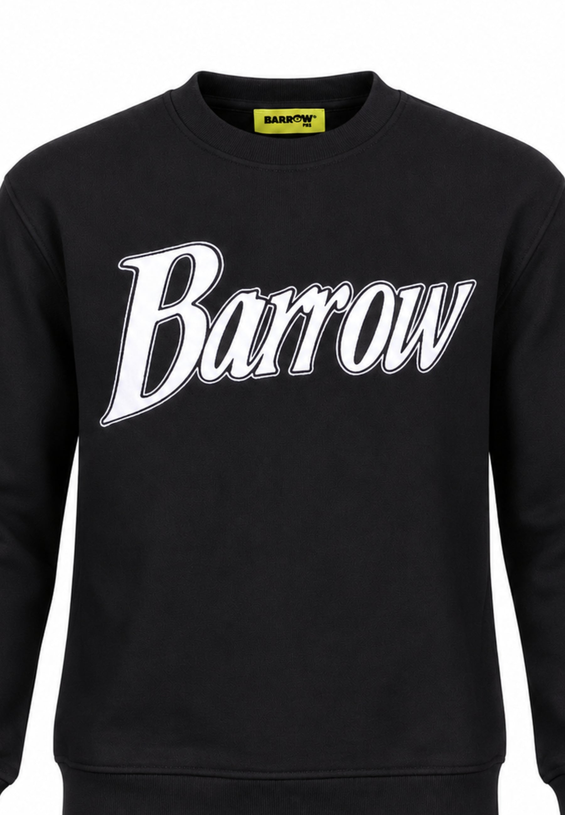 BARROW FELPA NERA GIROCOLLO CON LOGO DAVANTI E STAMPA ORSETTO DIETRO Bambini e ragazzi F6BKJUSW162.NE_