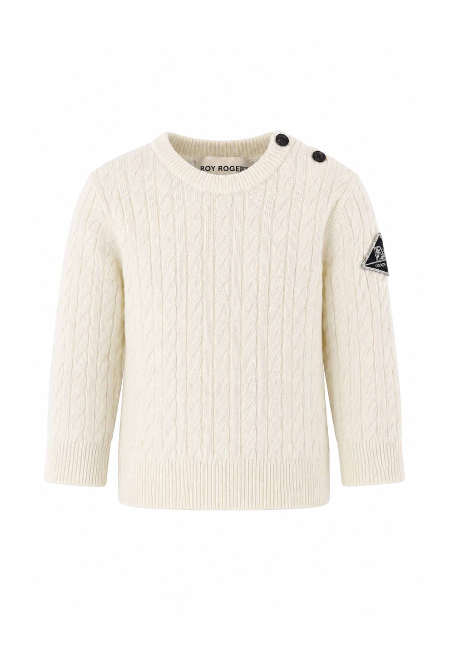 Roy Roger's maglia panna a treccia con bottoncini Bambini e ragazzi rh051/00.panna_