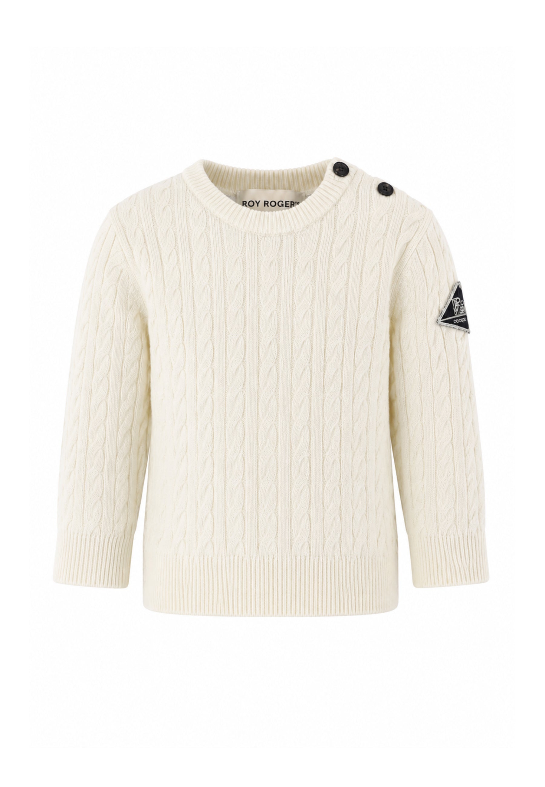 Roy Roger's maglia panna a treccia con bottoncini Bambini e ragazzi rh051/00.panna_