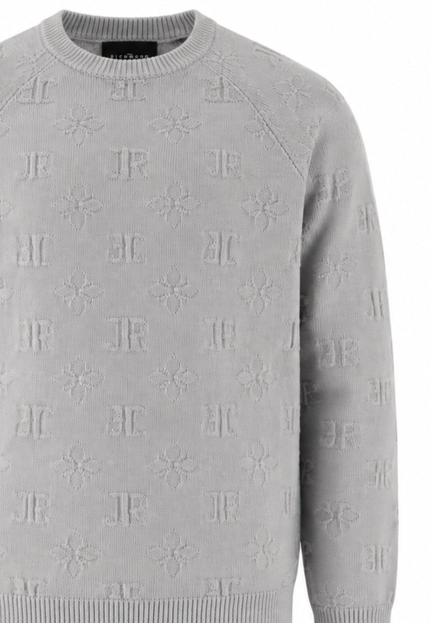 John Richmond MAGLIONE GRIGIO CON LOGO ALL OVER Bambini e ragazzi rba26121ma.grig_