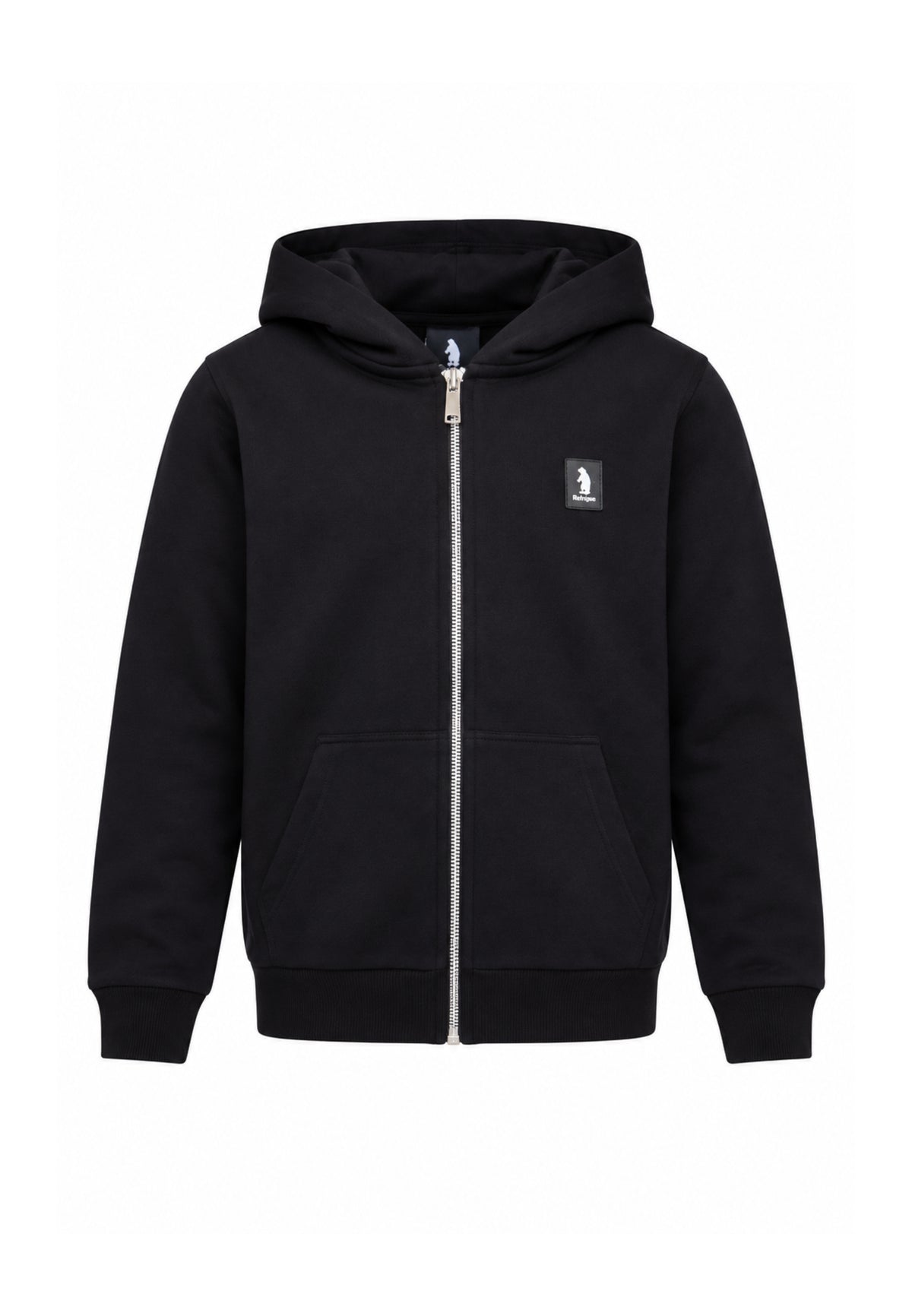 Refrigue FELPA NERA CON ZIP E CAPPUCCIO Bambini e ragazzi 2831T00076.NE_