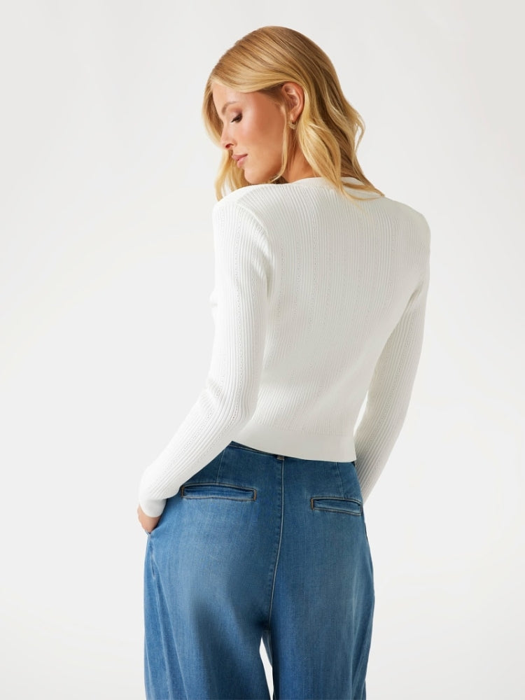 Guess maglia bianca donna con bottoni