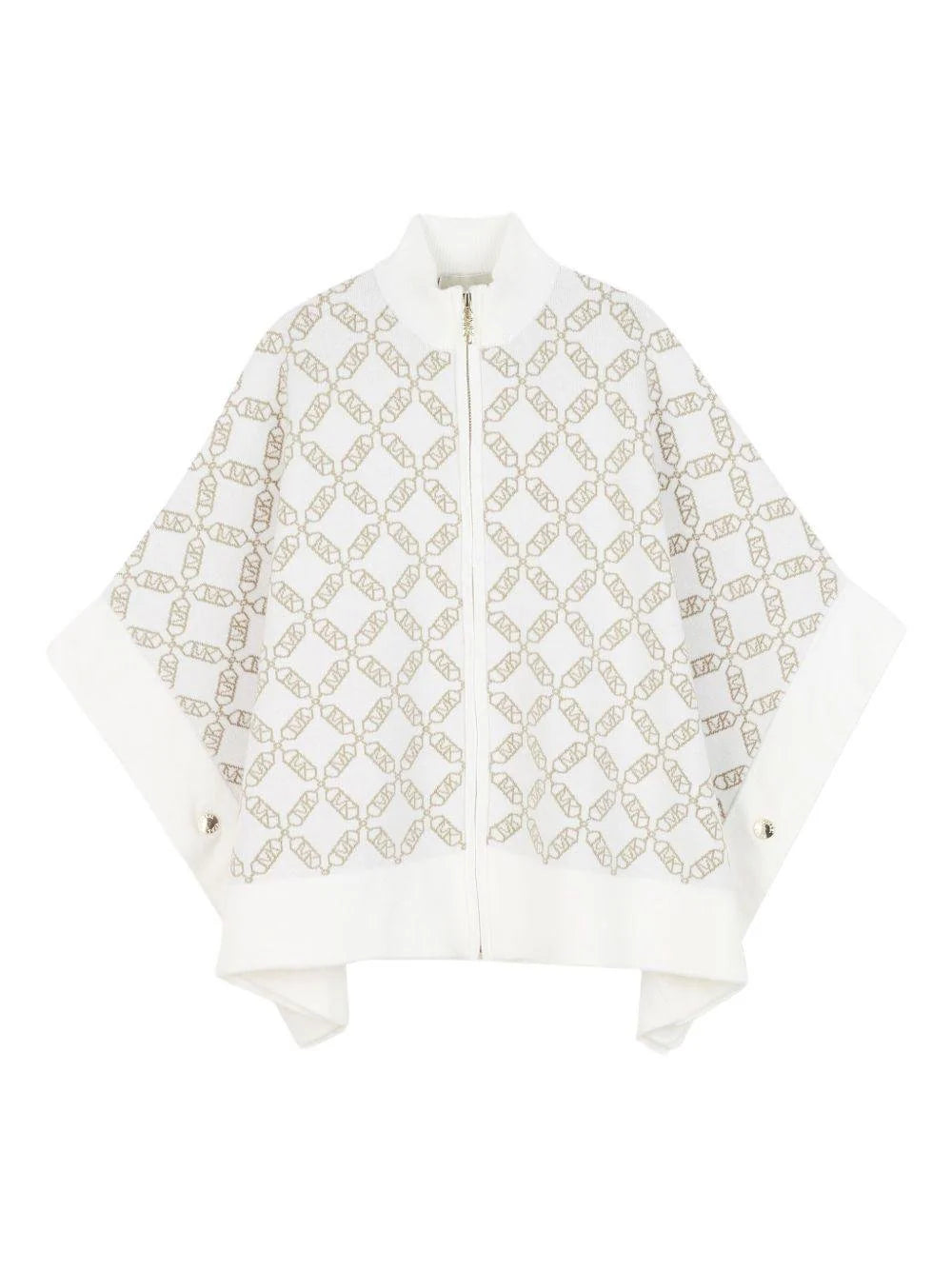 Mantella per bambina Michael Kors Kids bianco con motivo jacquard all-over