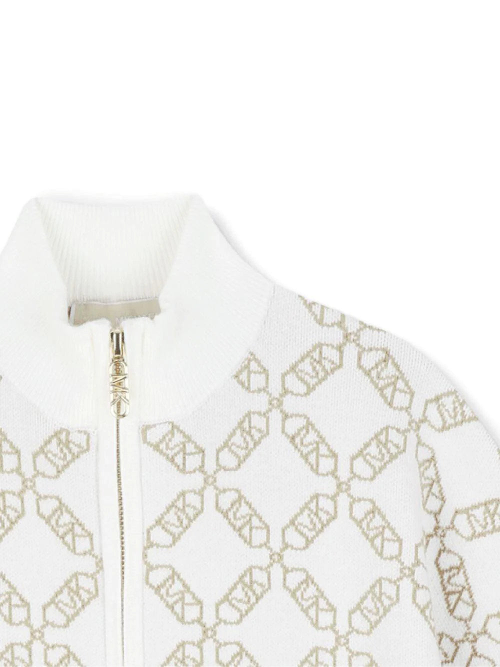 Mantella per bambina Michael Kors Kids bianco con motivo jacquard all-over