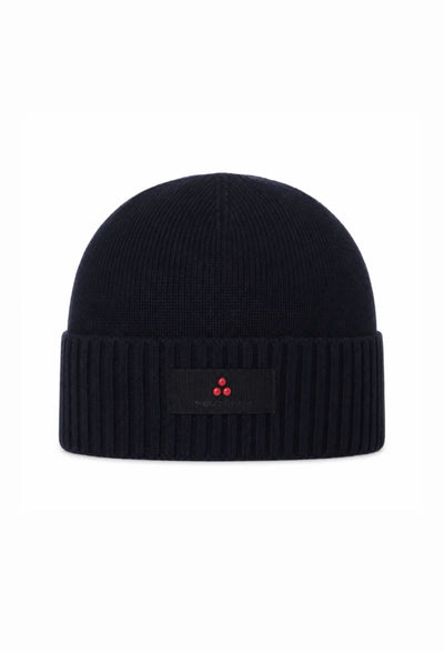 Peuterey CAPPELLO BLU IN LANA RASATA LOGO CENTRALE Bambini e ragazzi SILLI 03 KID.BLU_