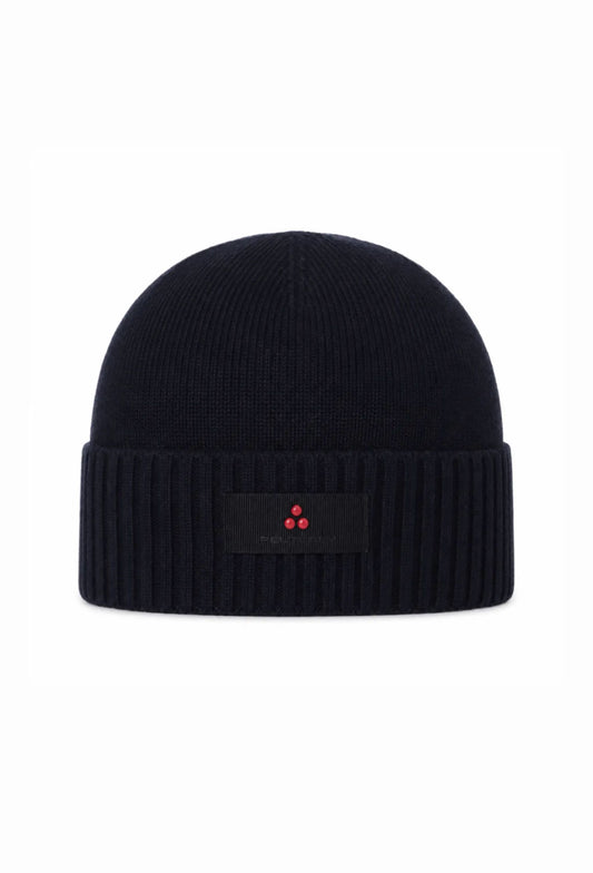 Peuterey CAPPELLO BLU IN LANA RASATA LOGO CENTRALE Bambini e ragazzi SILLI 03 KID.BLU_