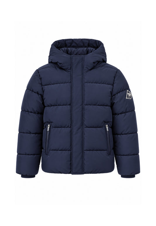 Roy Roger's GIUBBOTTO BLU CON CAPPUCCIO E LOGO BRACCIO Bambini e ragazzi RX402/00.BLU_