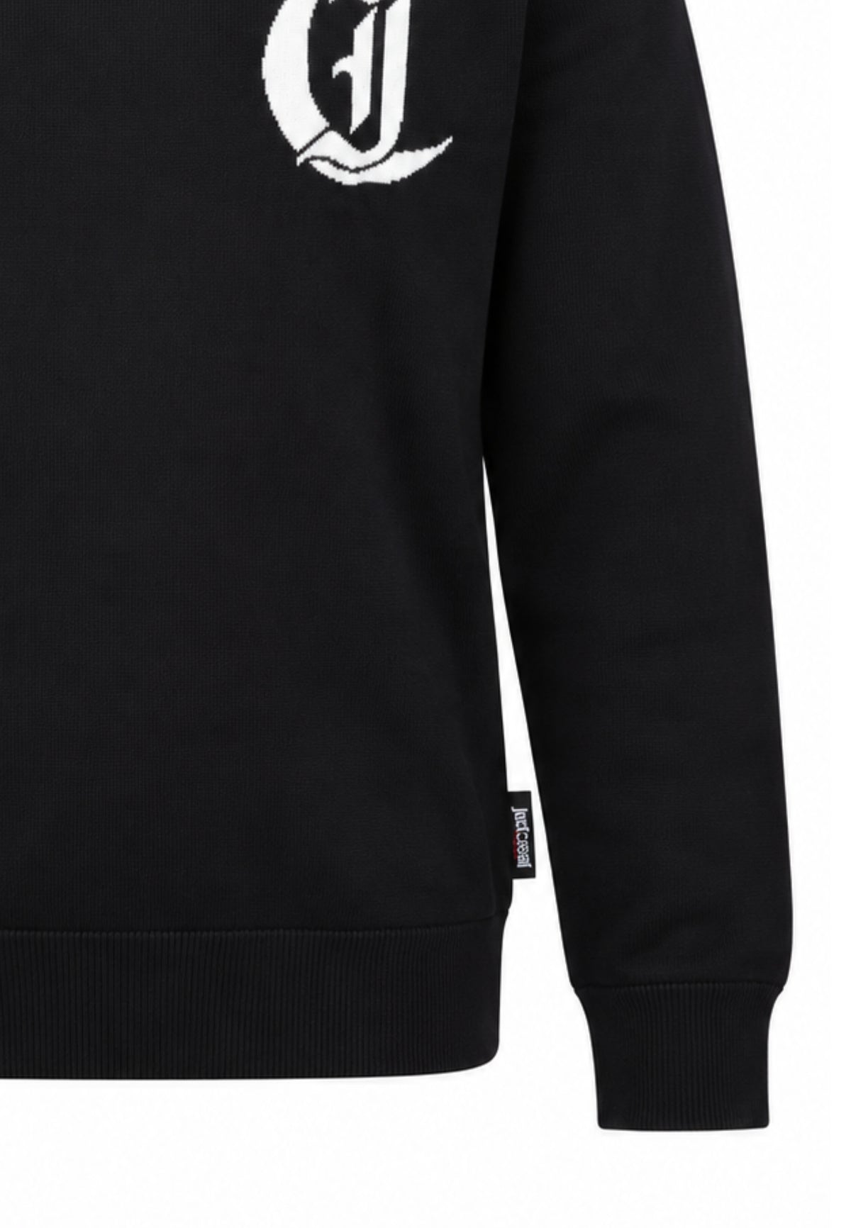 JUST CAVALLI MAGLIONCINO NERO CON LOGO DAVANTI GRANDE Bambini e ragazzi JBA26013MA.NE_