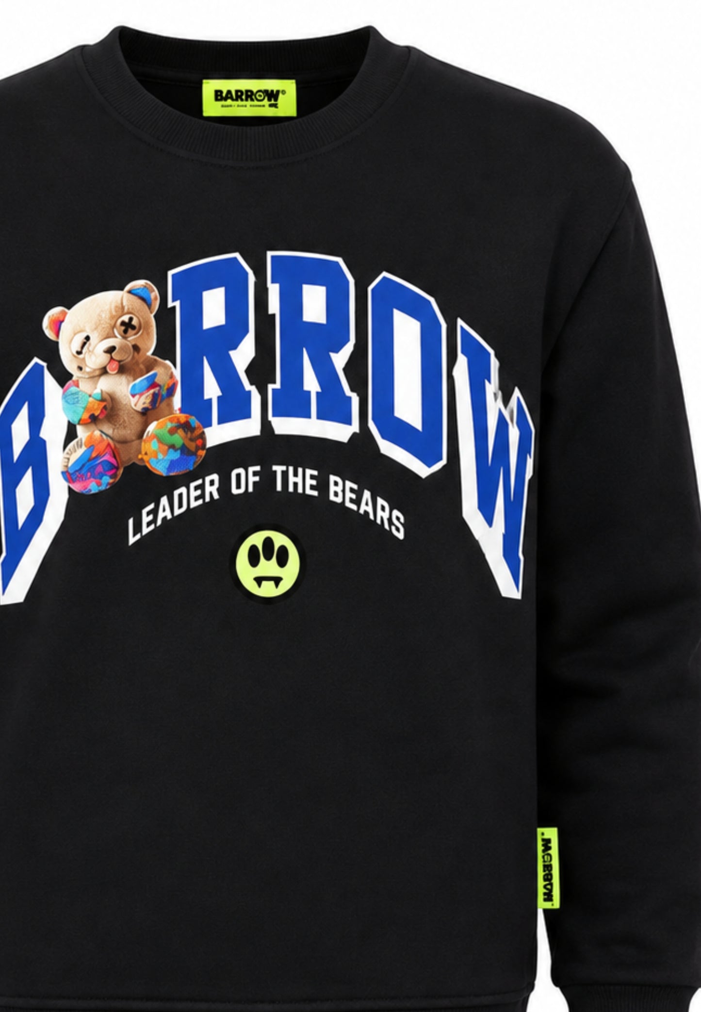 BARROW FELPA nera GIROCOLLO CON LOGO CENTRALE E MINI TEDDY Bambini e ragazzi F6BKJUSW032.NE_