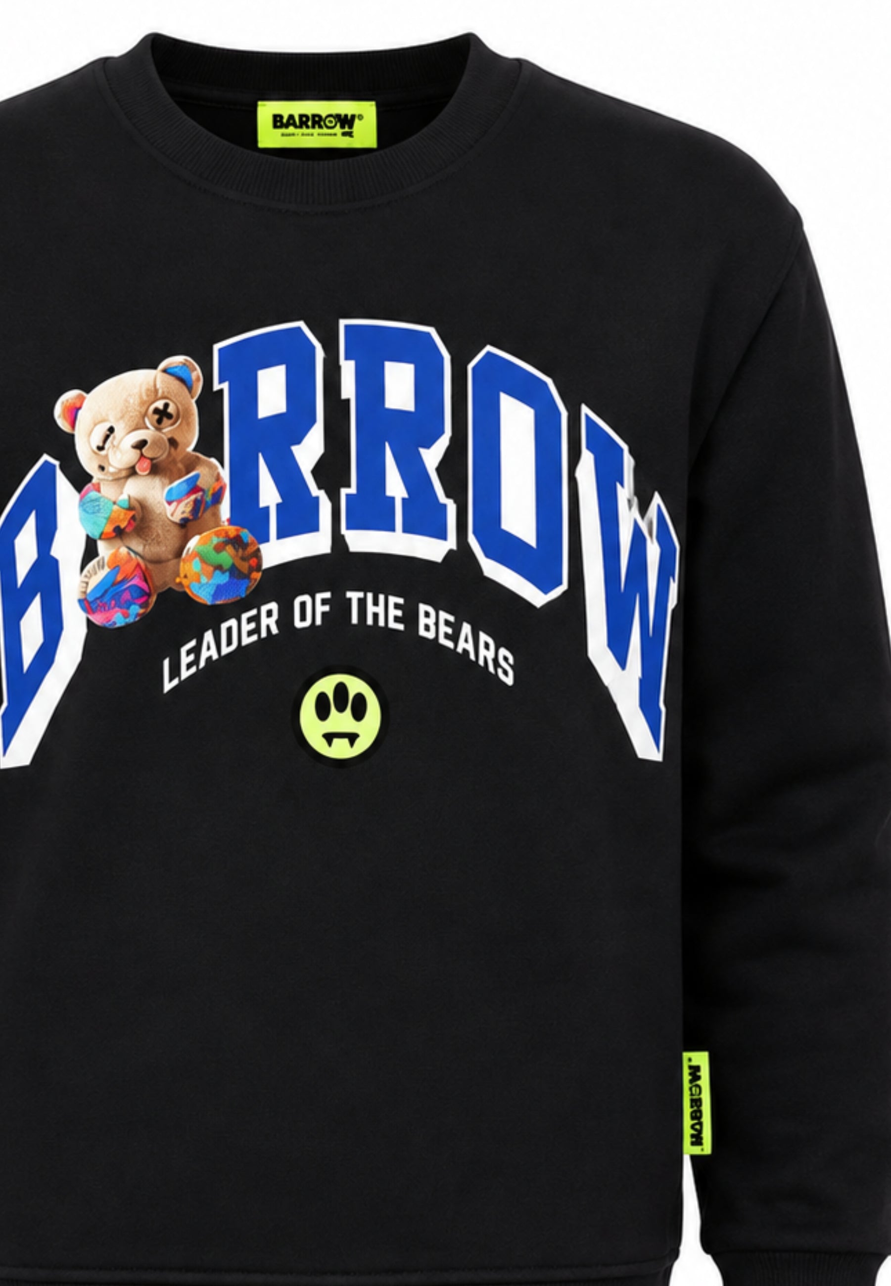 BARROW FELPA nera GIROCOLLO CON LOGO CENTRALE E MINI TEDDY Bambini e ragazzi F6BKJUSW032.NE_