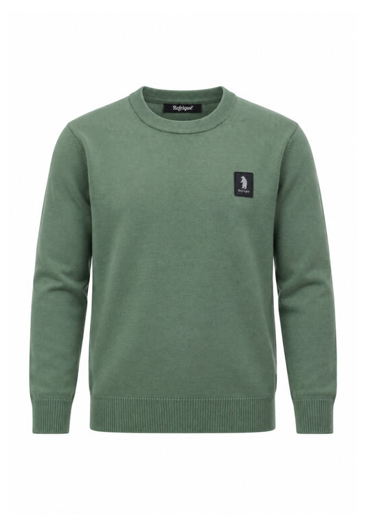 Refrigue MAGLIONE VERDE GIROCOLLO CON MINI LOGO Bambini e ragazzi 2831W00079.VER_