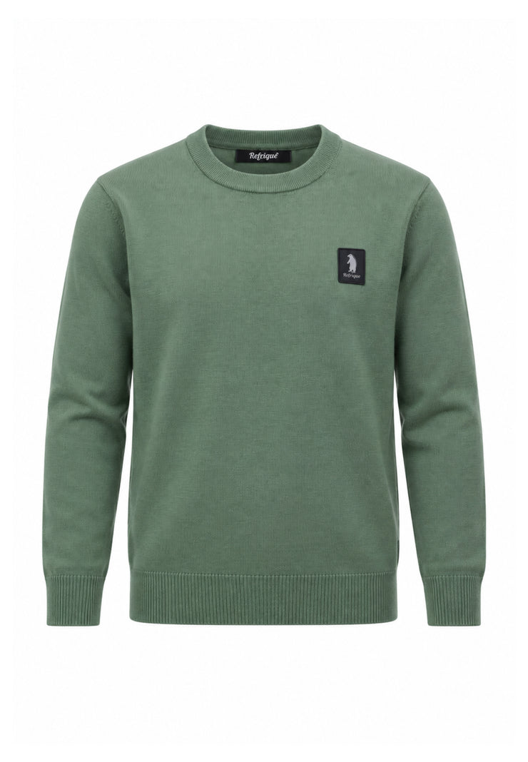 Refrigue MAGLIONE VERDE GIROCOLLO CON MINI LOGO Bambini e ragazzi 2831W00079.VER_